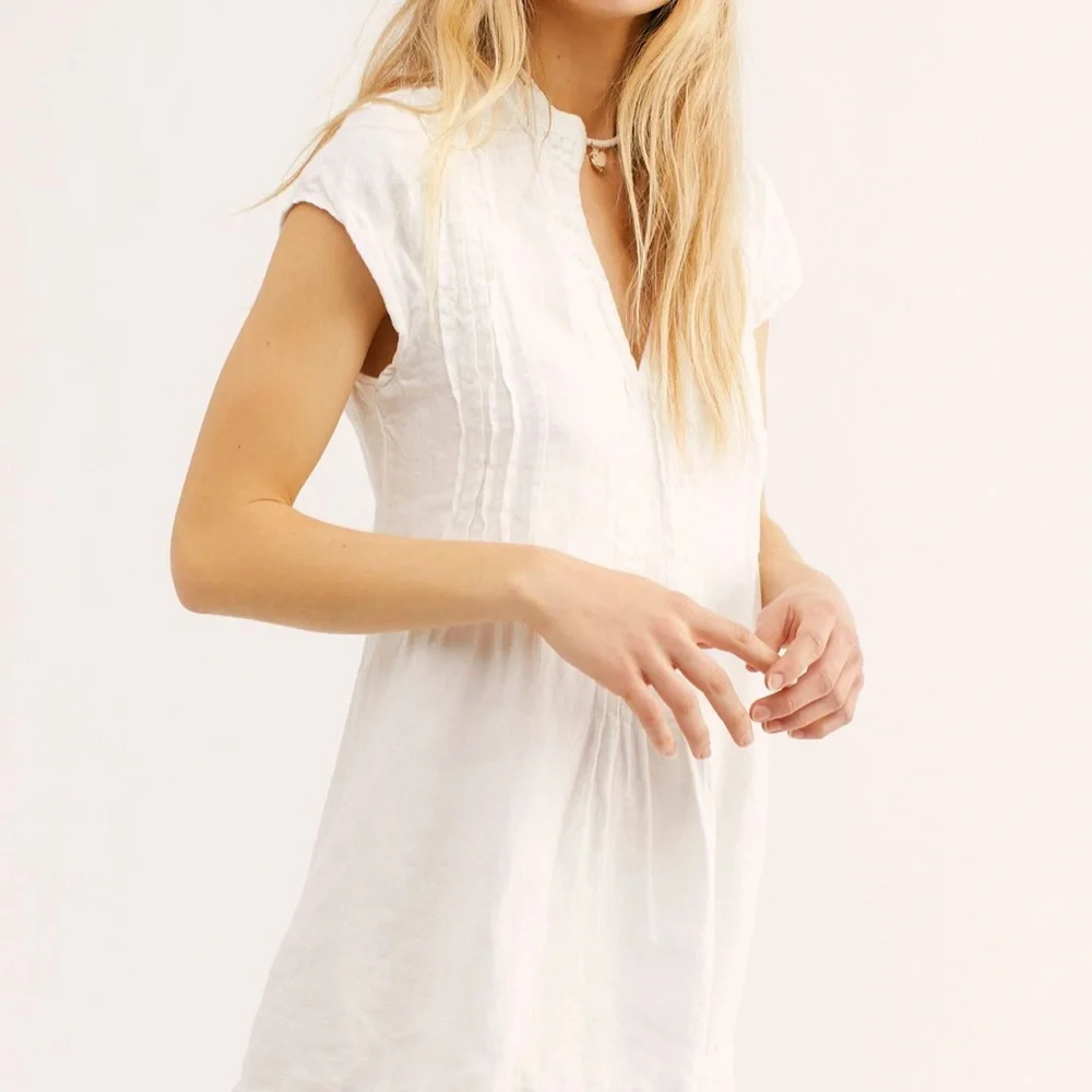 Free People River Linen Tunic Size XS - Picture 3 of 6